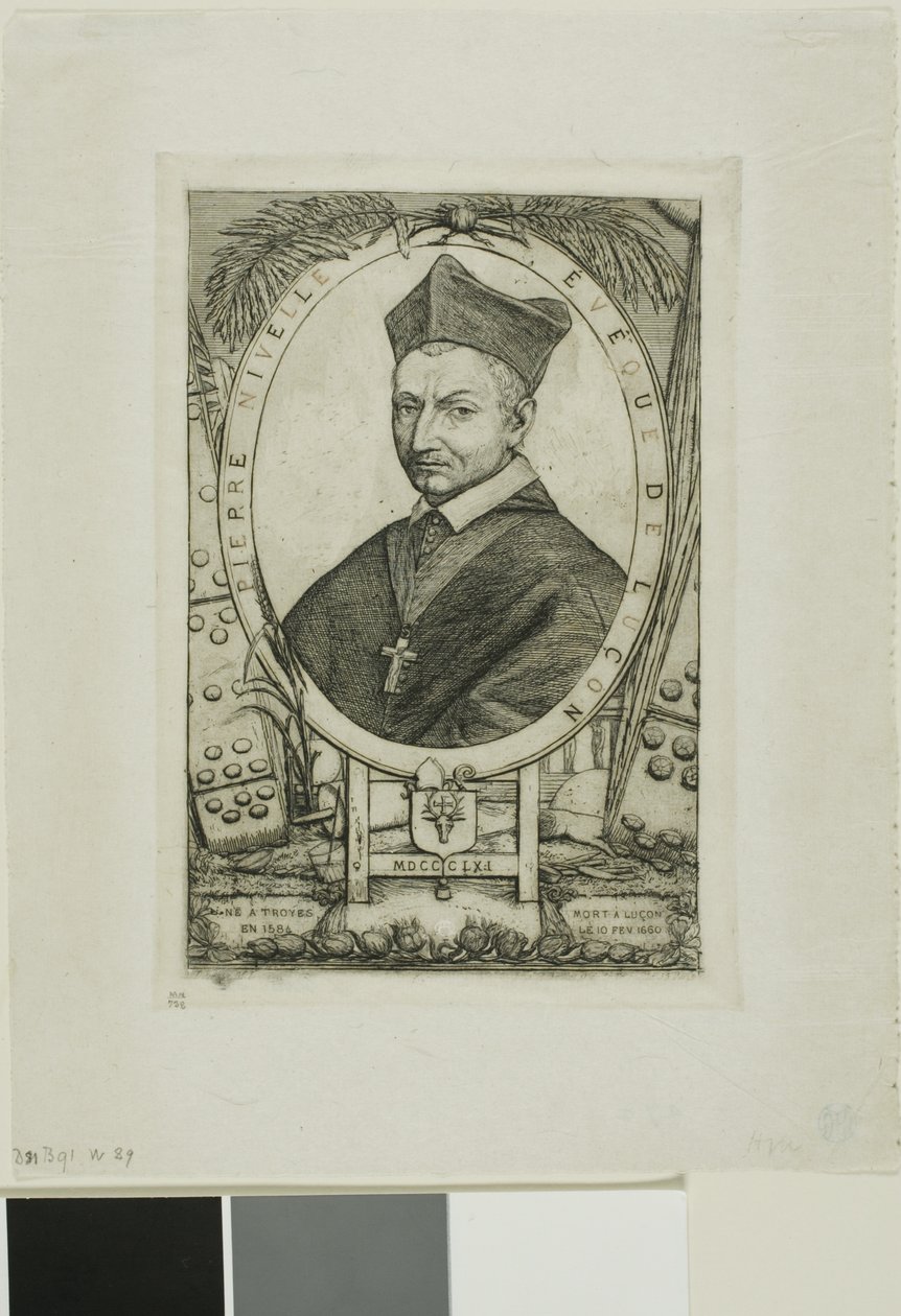 Portrait de Pierre Nivelle, évêque de Luçon - Charles Meryon
