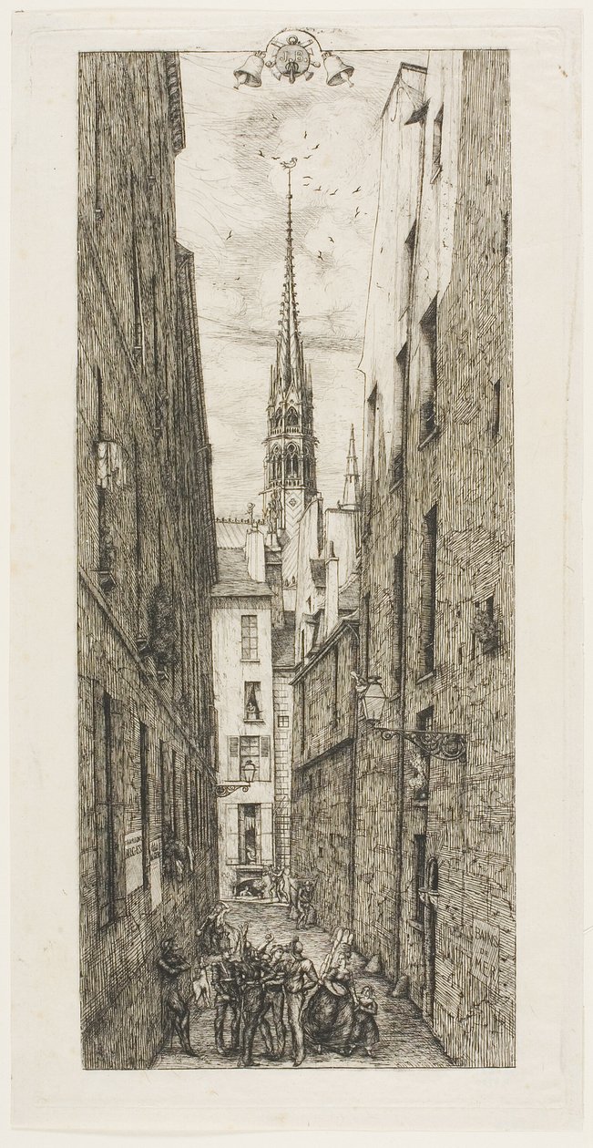 Rue des Chantres, Paris - Charles Meryon