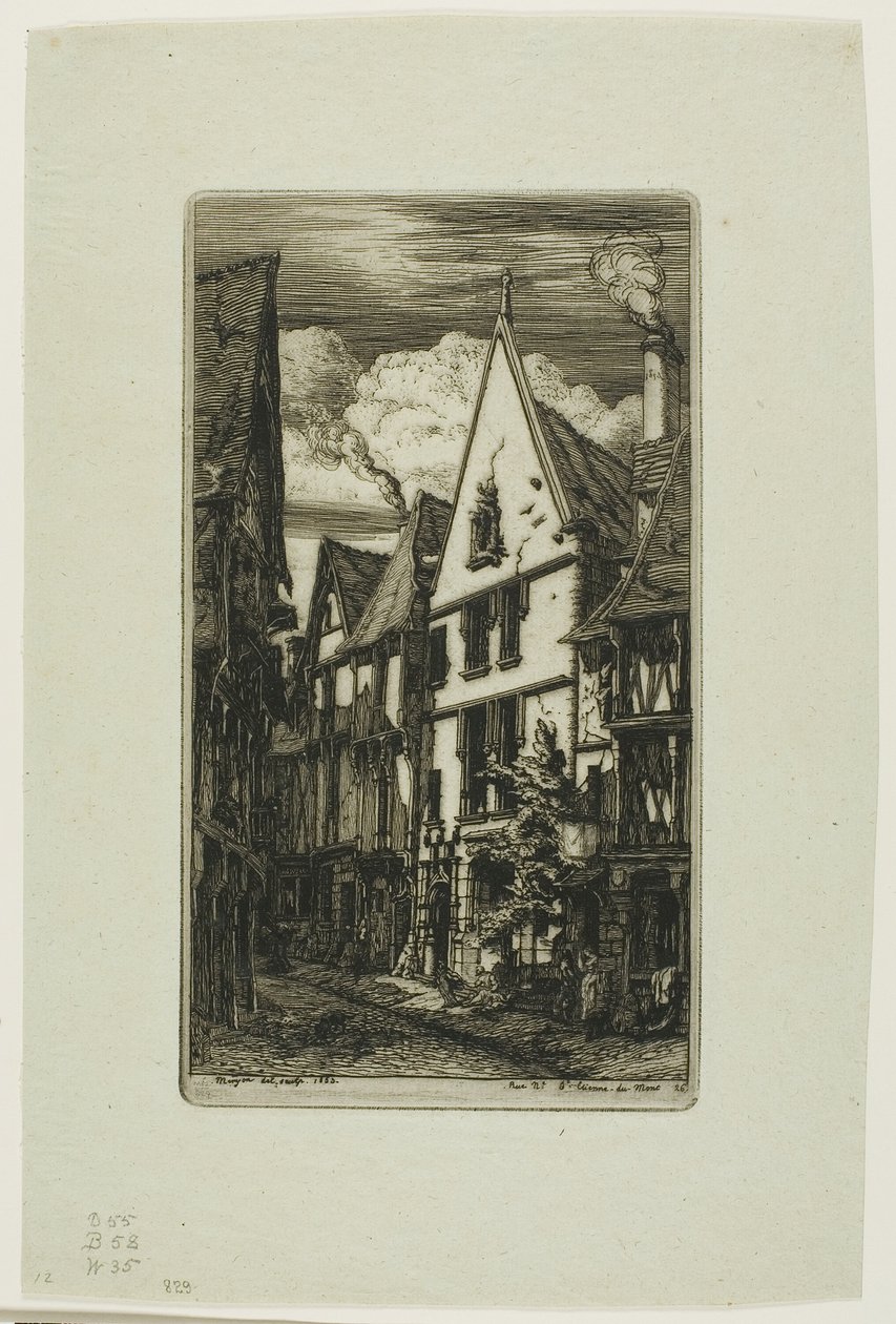 Rue des Toiles, Bourges - Charles Meryon