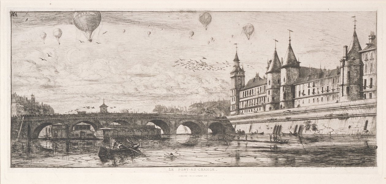 Le pont de la Bourse - Charles Meryon