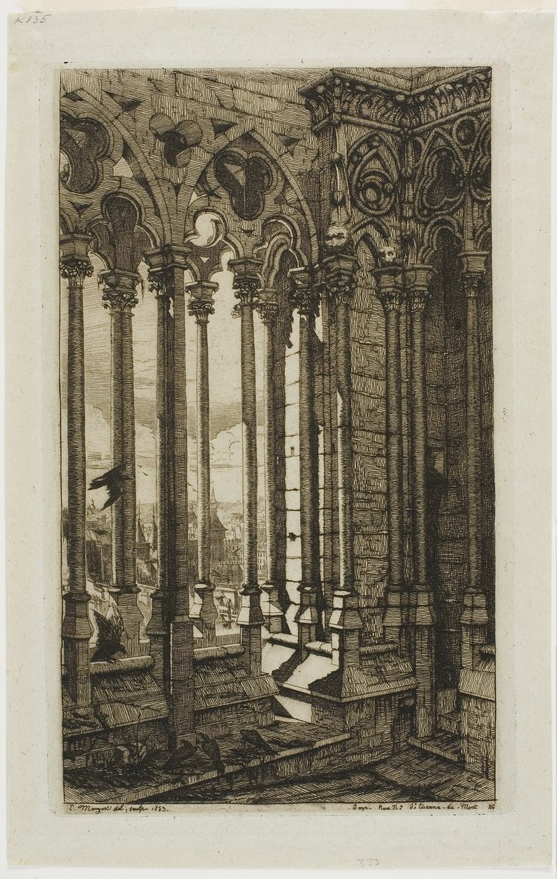 La galerie de Notre-Dame, Paris - Charles Meryon