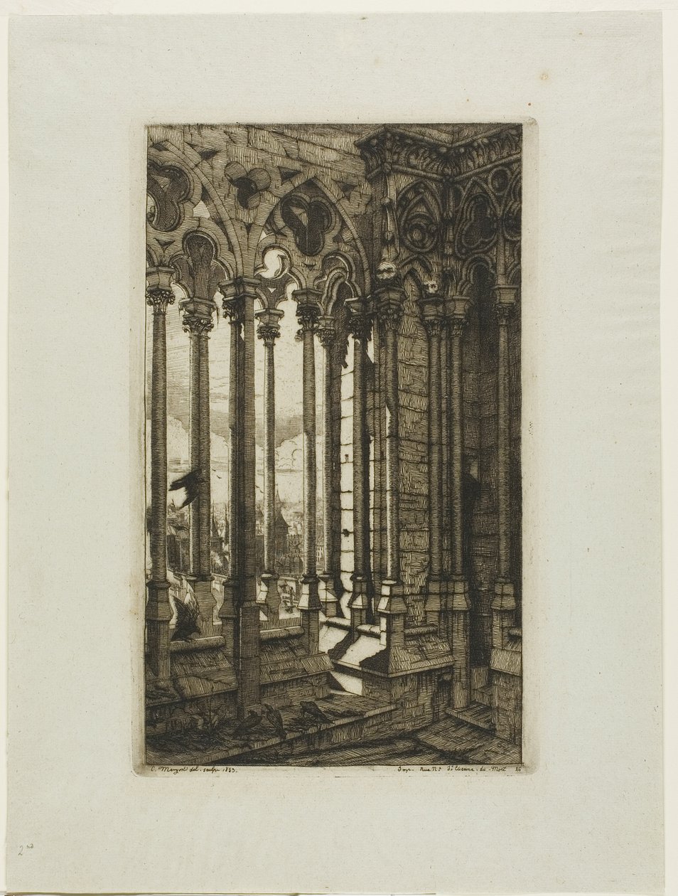La galerie de Notre-Dame, Paris - Charles Meryon