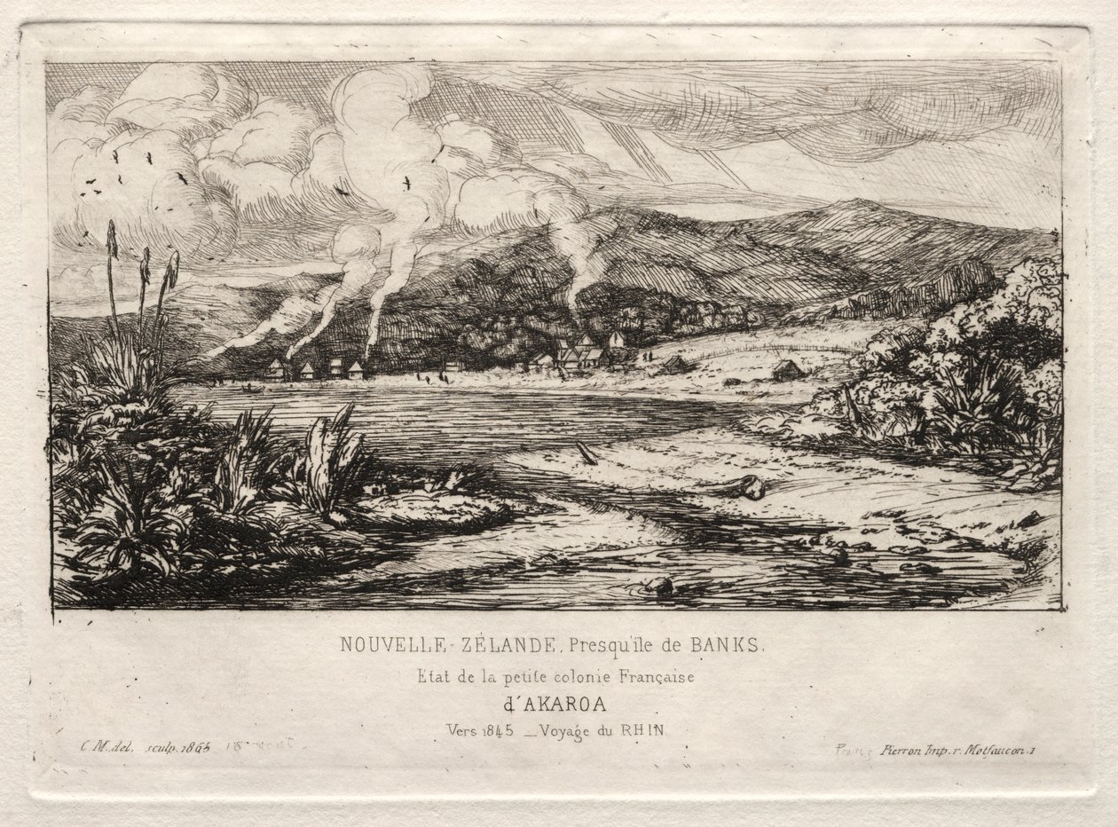 La petite colonie française à Akaroa, 1845, 1865 - Charles Meryon