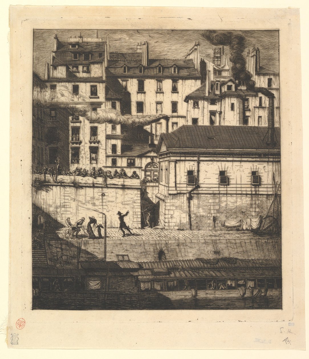 La morgue, Paris (La Morgue) - Charles Meryon