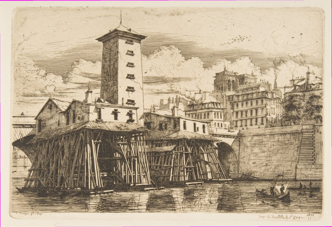 La pompe Notre-Dame, Paris - Charles Meryon