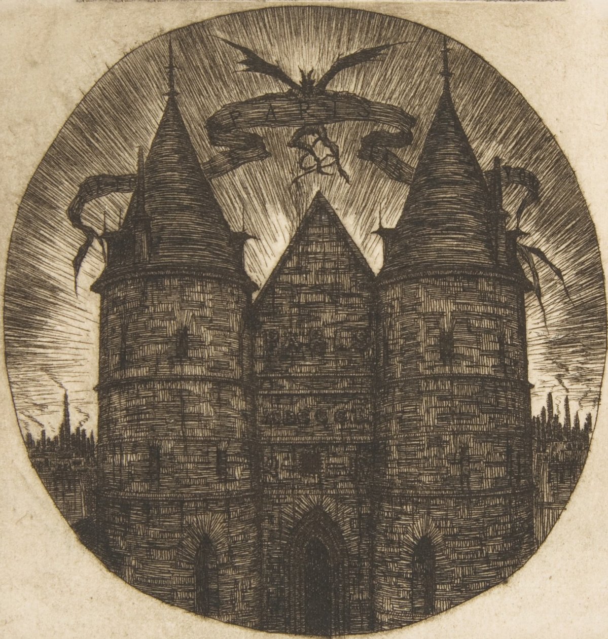 La Vieille Porte du Palais de Justice, Paris, 1854 - Charles Meryon