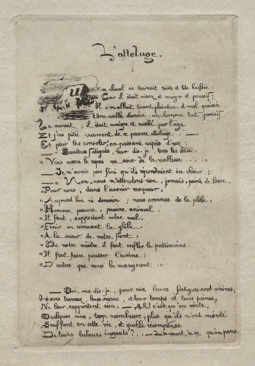 Le laboureur et son cheval - Charles Meryon