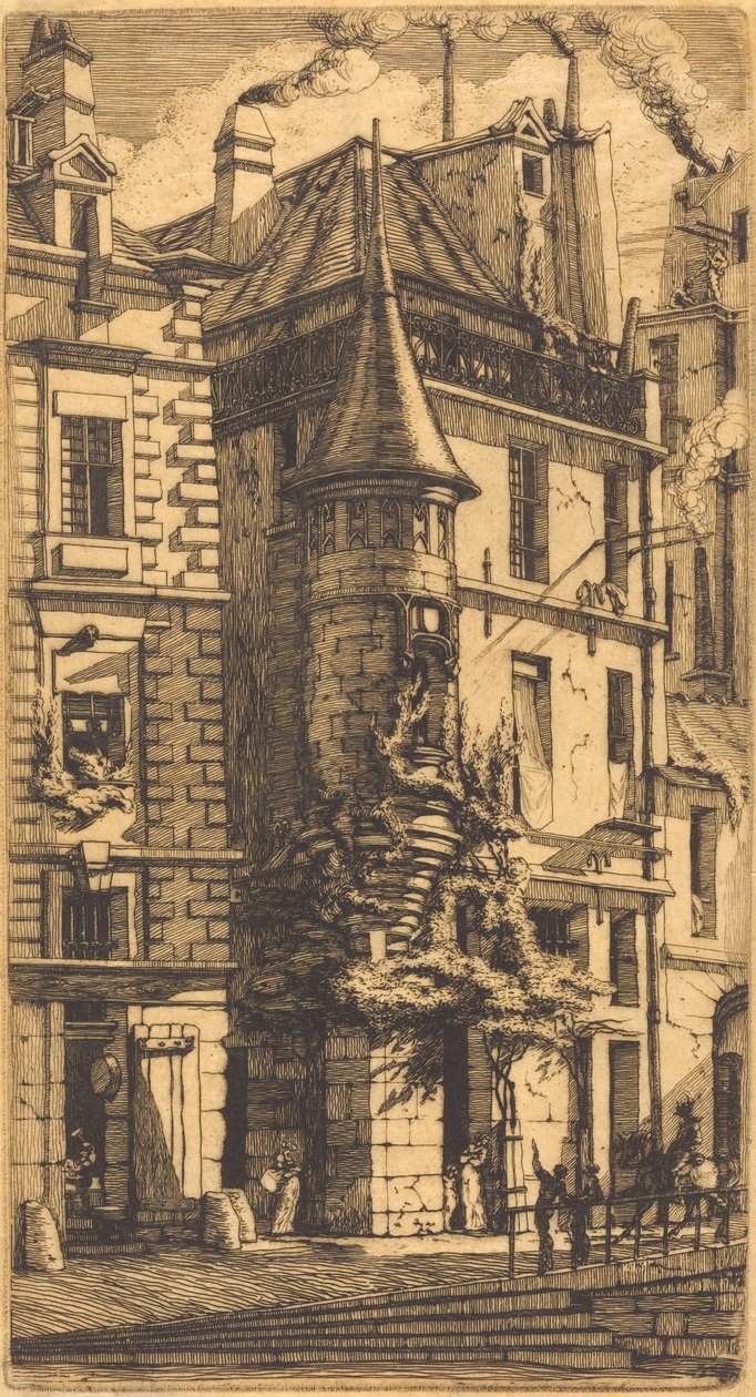 Tourelle de la Rue de la Tixeranderie, Paris - Charles Meryon