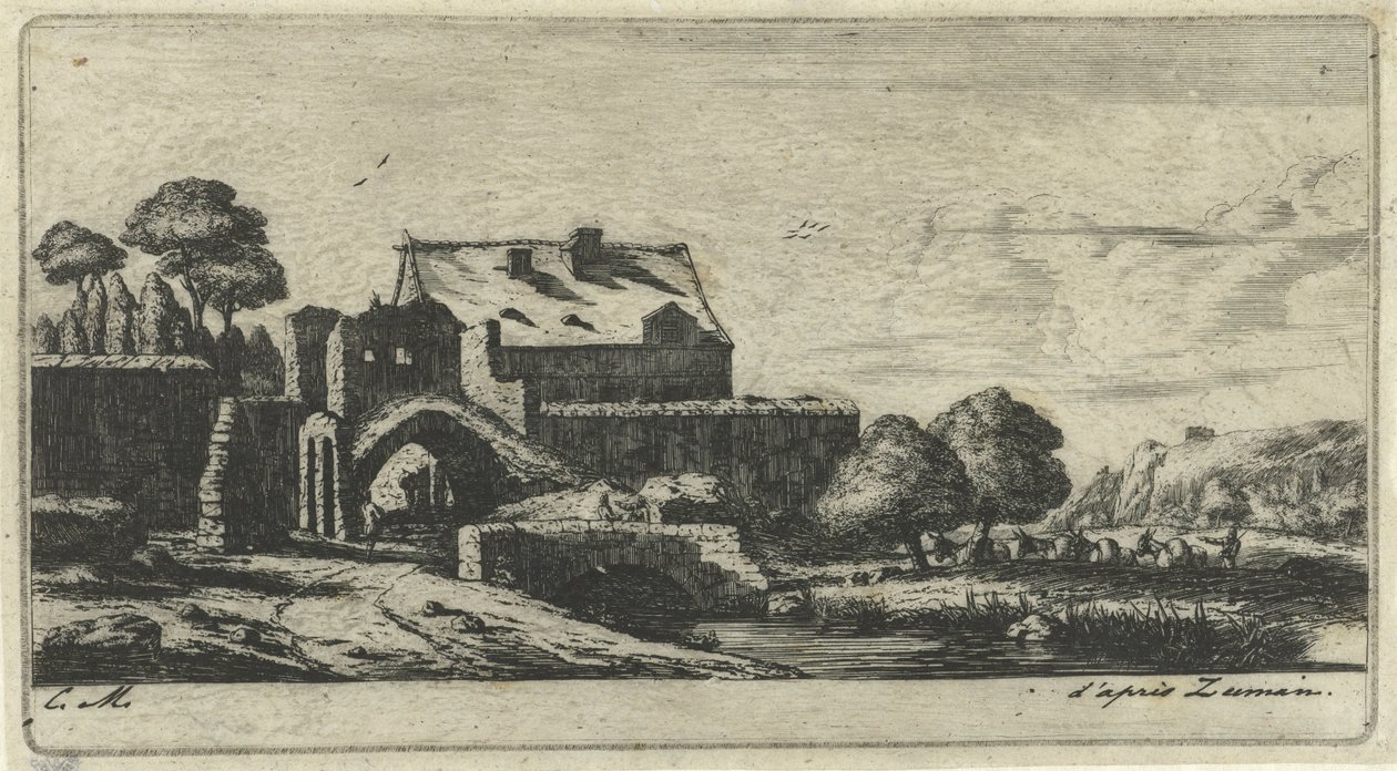 Moulin à eau près de Saint-Denis - Charles Meryon