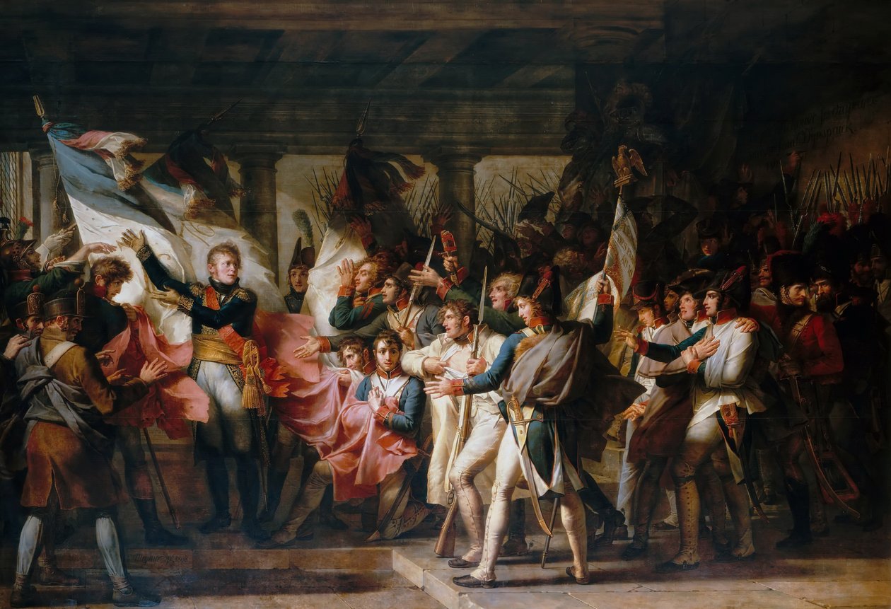 Le maréchal Ney et les soldats du 76e régiment de ligne récupèrent leurs couleurs de l