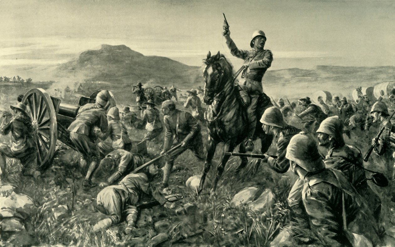 Lord Methuen ralliant ses forces brisées à Tweebosch, 1902 - Charles Mills Sheldon
