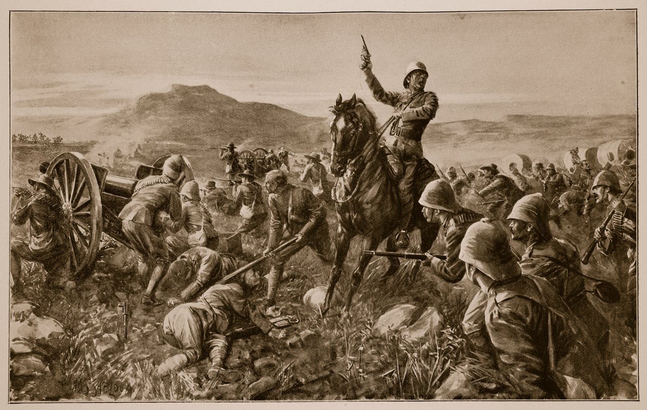Lord Methuen ralliant ses forces brisées à Tweebosch - Charles Mills Sheldon