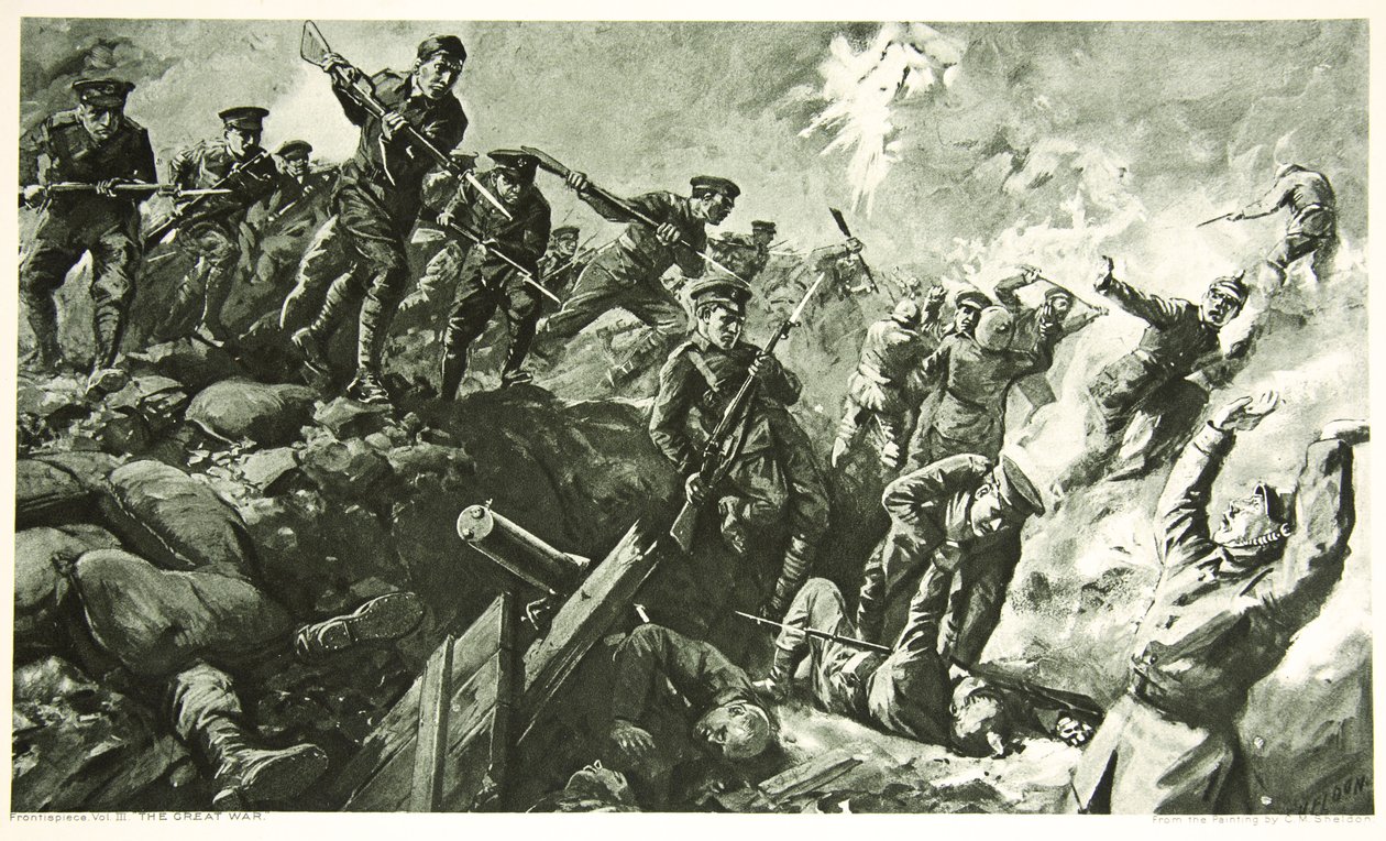La capture des tranchées allemandes à Neuve-Chapelle - Charles Mills Sheldon