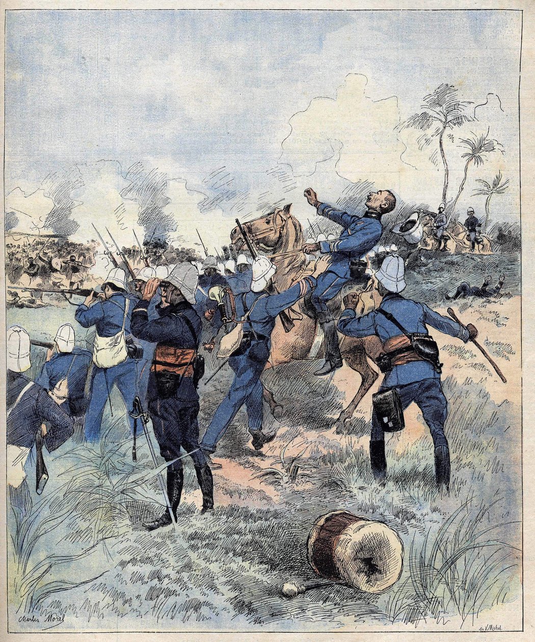 Commandant Faurax mort à la bataille de Dogba le 19 septembre 1892 au Dahomey (actuel Bénin) d