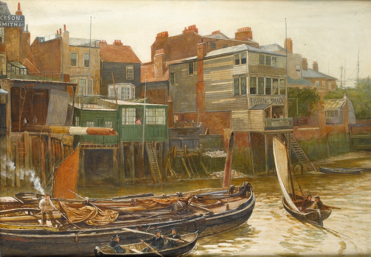 La Tamise à Cold Harbour, Blackwall, 1896 - Charles Napier Hemy
