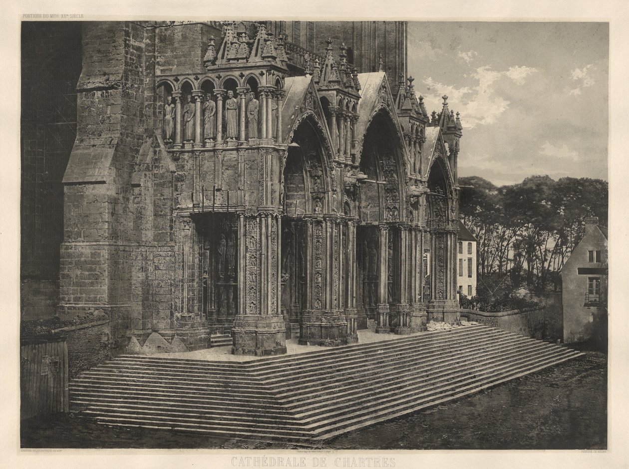 Cathédrale de Chartres. Portique du Midi. - Charles Nègre