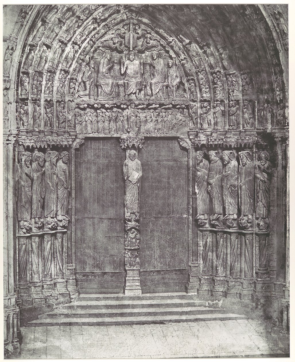 Cathédrale de Chartres, portail central du transept sud; Le Jugement dernier - Charles Nègre