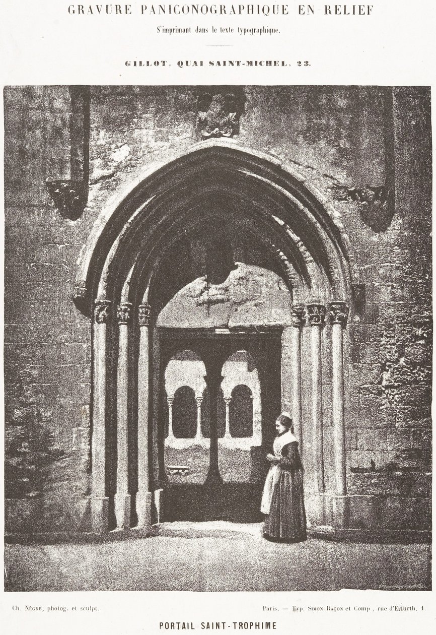 Portail Saint-Trophime; Entrée Du Cloître, Arles, Église Métropolitaine de Saint-Trophime - Charles Nègre