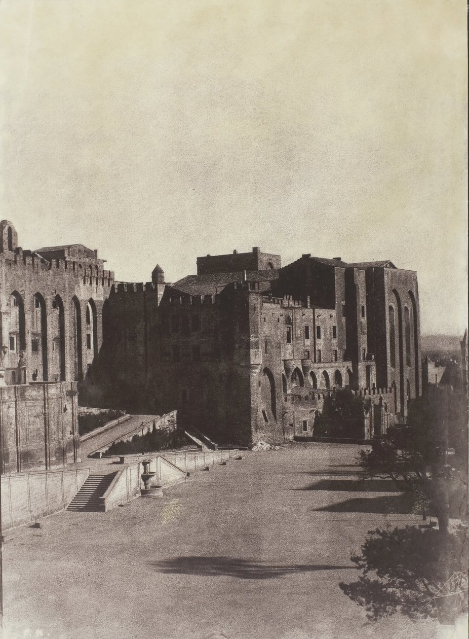 Le Palais des Papes, Avignon, vers 1851, imprimé en 1970 - Charles Nègre