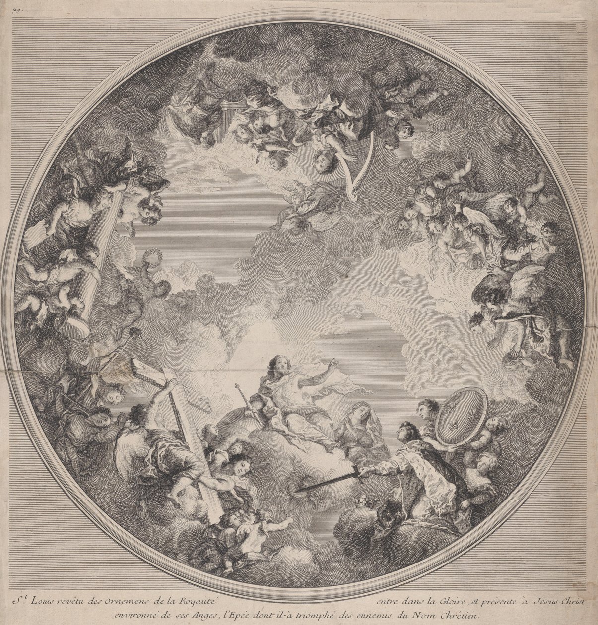 Saint Louis présentant son épée au Christ, d