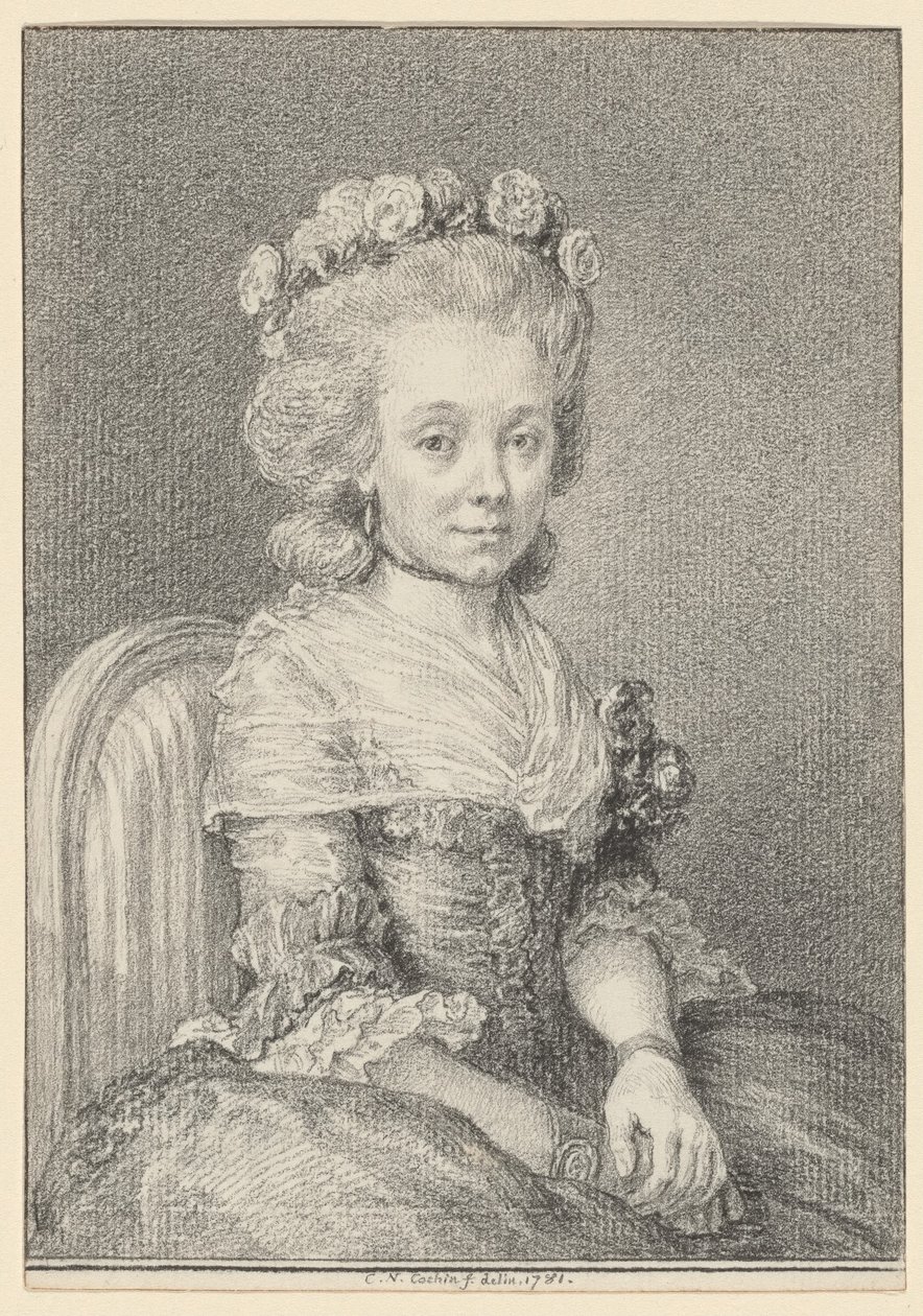Mademoiselle Grogniard, Dame de Saint-Just - Charles Nicolas Cochin II