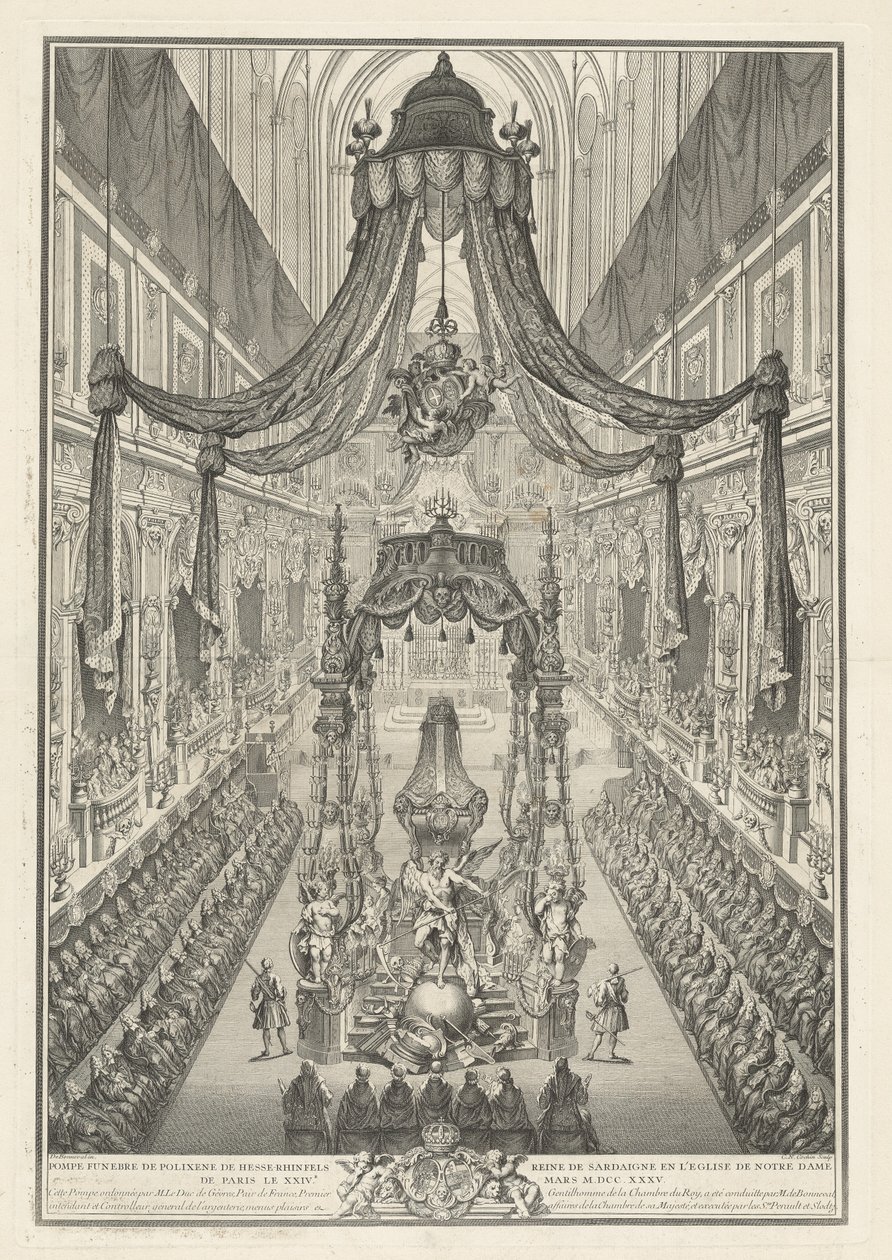 Pompe funèbre de Polixène de Hesse-Rhinfels - Charles Nicolas Cochin I