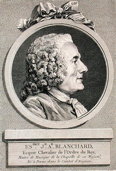 Esprit Joseph Antoine Blanchard (1696-1770) gravé par Augustin de Saint-Aubin, 1767 - Charles Nicolas II (after) Cochin