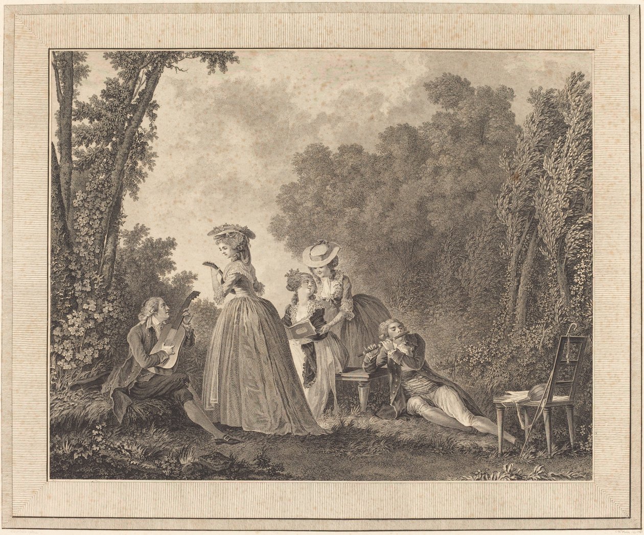 Le concert agréable - Charles Nicolas Varin after Nicolas Lavreince