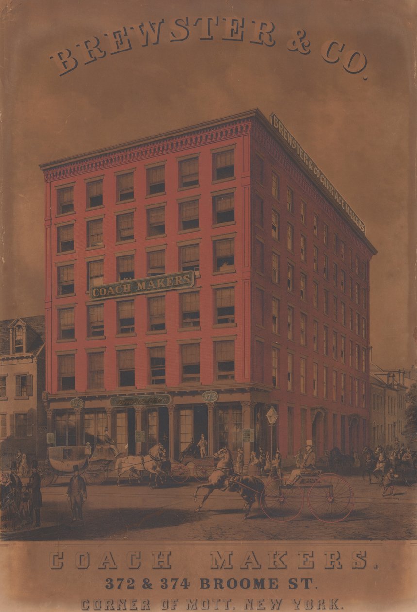 Brewster & Co. Fabricants de carrosses, 372 & 374 Broome St., vers 1860-70 - Charles Parsons