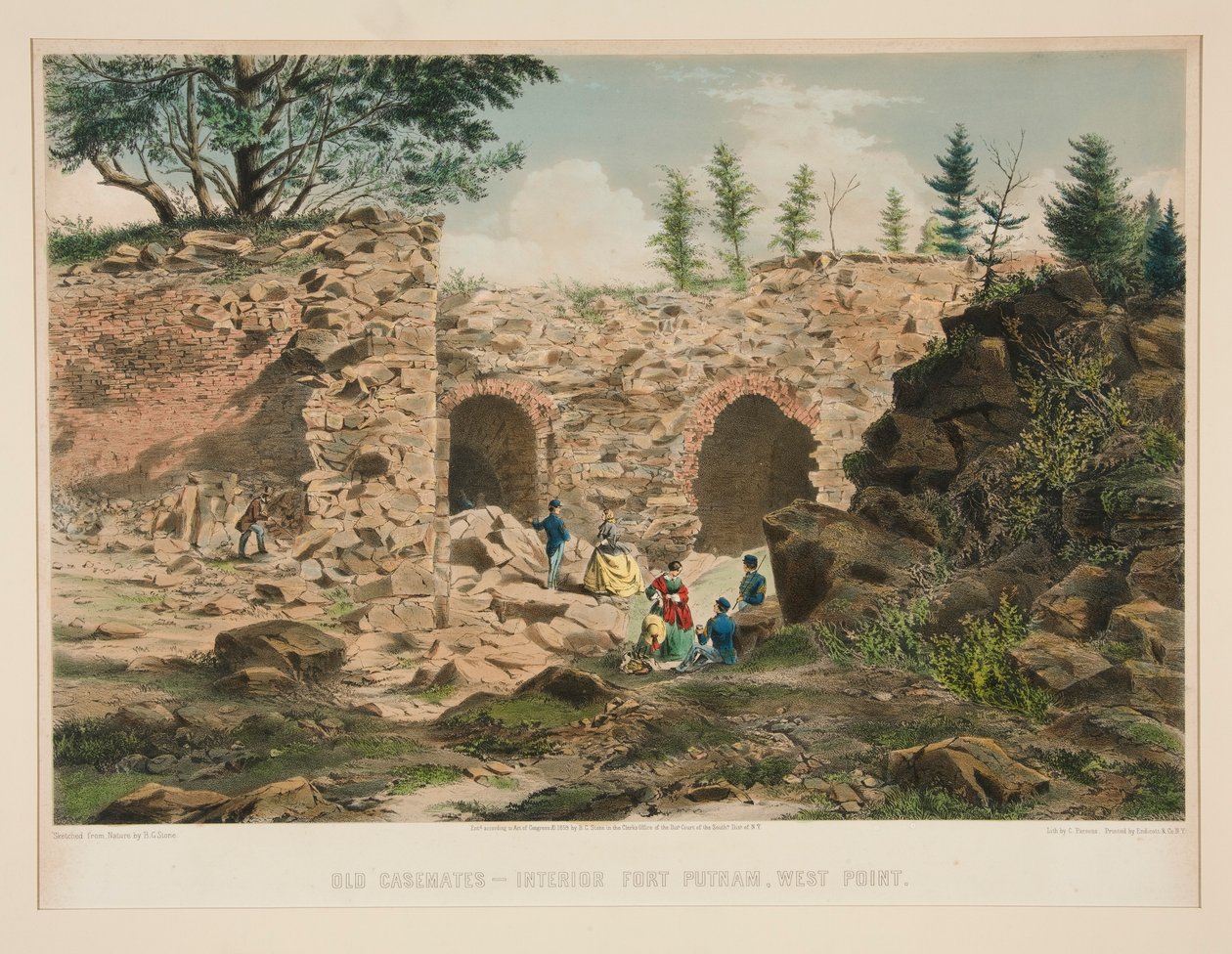 Vieilles casemates - intérieur du Fort Putnam, West Point - Charles Parsons