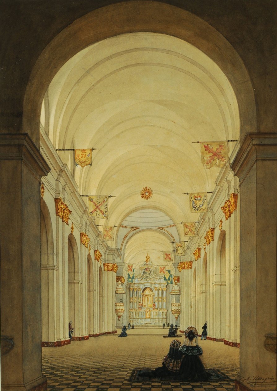 Intérieur de la cathédrale de Buenos Aires - Charles Pellegrini