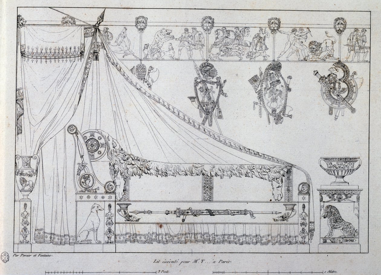 Lit fait pour M. T de Paris - Charles Percier
