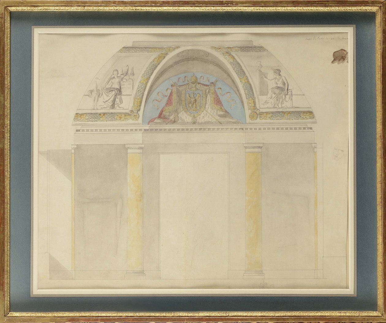 Étude pour la décoration du trône au Palais des Tuileries - Charles Percier