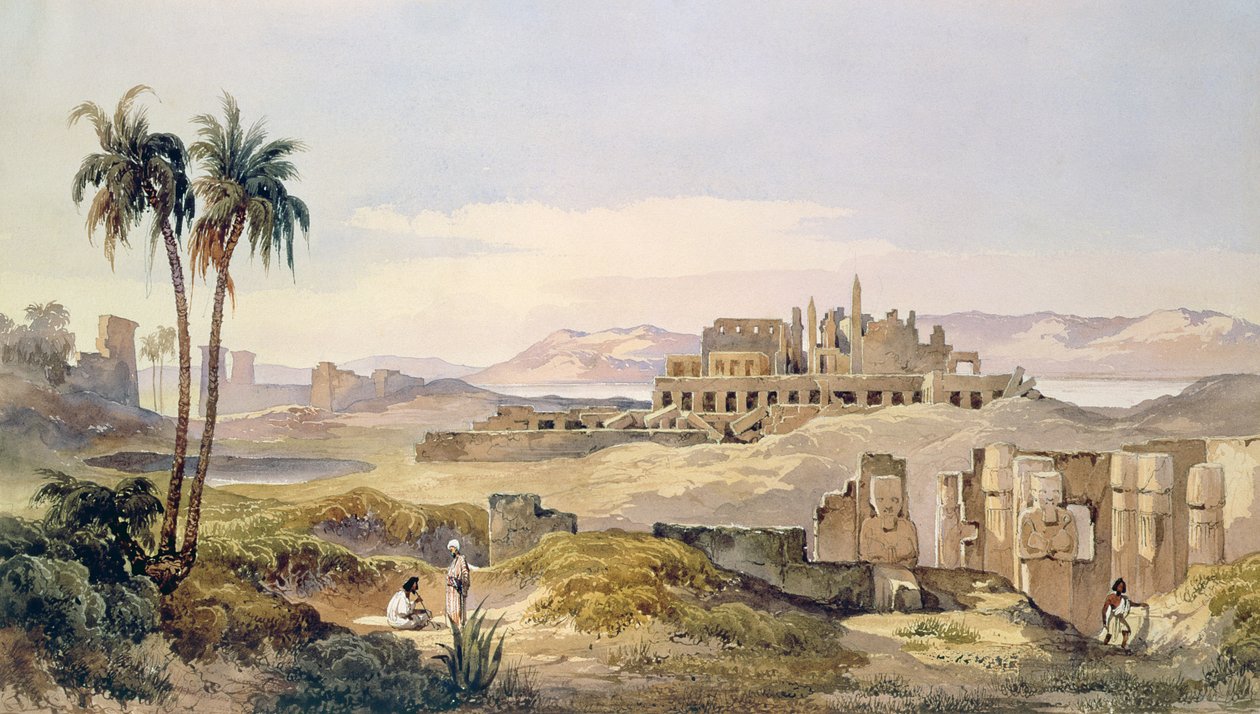 Vue des ruines de Karnak en Égypte - Charles Pierron