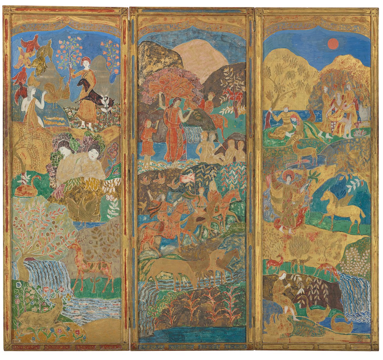 Paravent à trois panneaux - Charles Prendergast