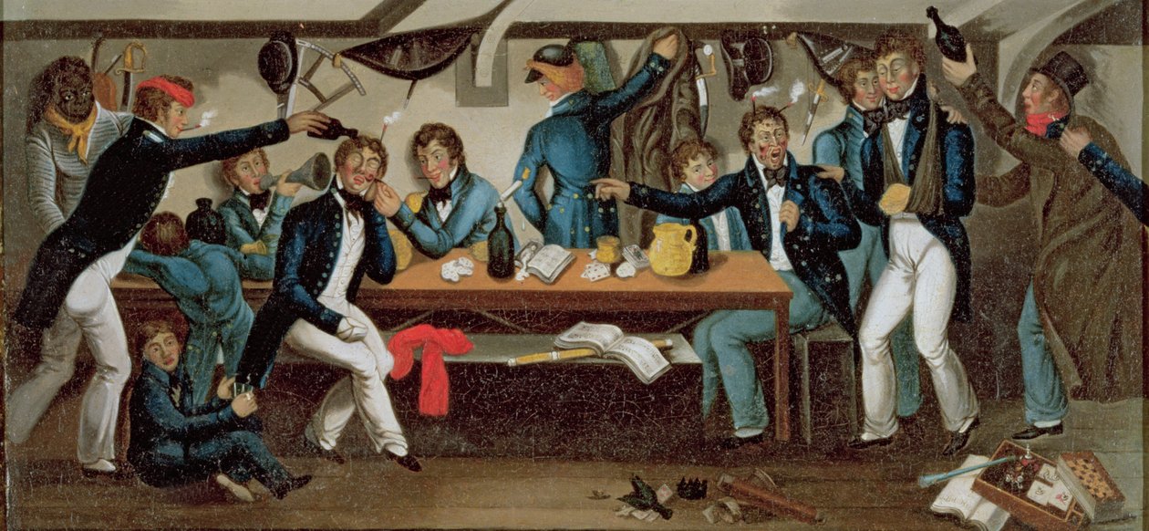 La couchette des aspirants, vers 1820 (huile sur toile) (voir 216825) - Charles Random DeBerenger