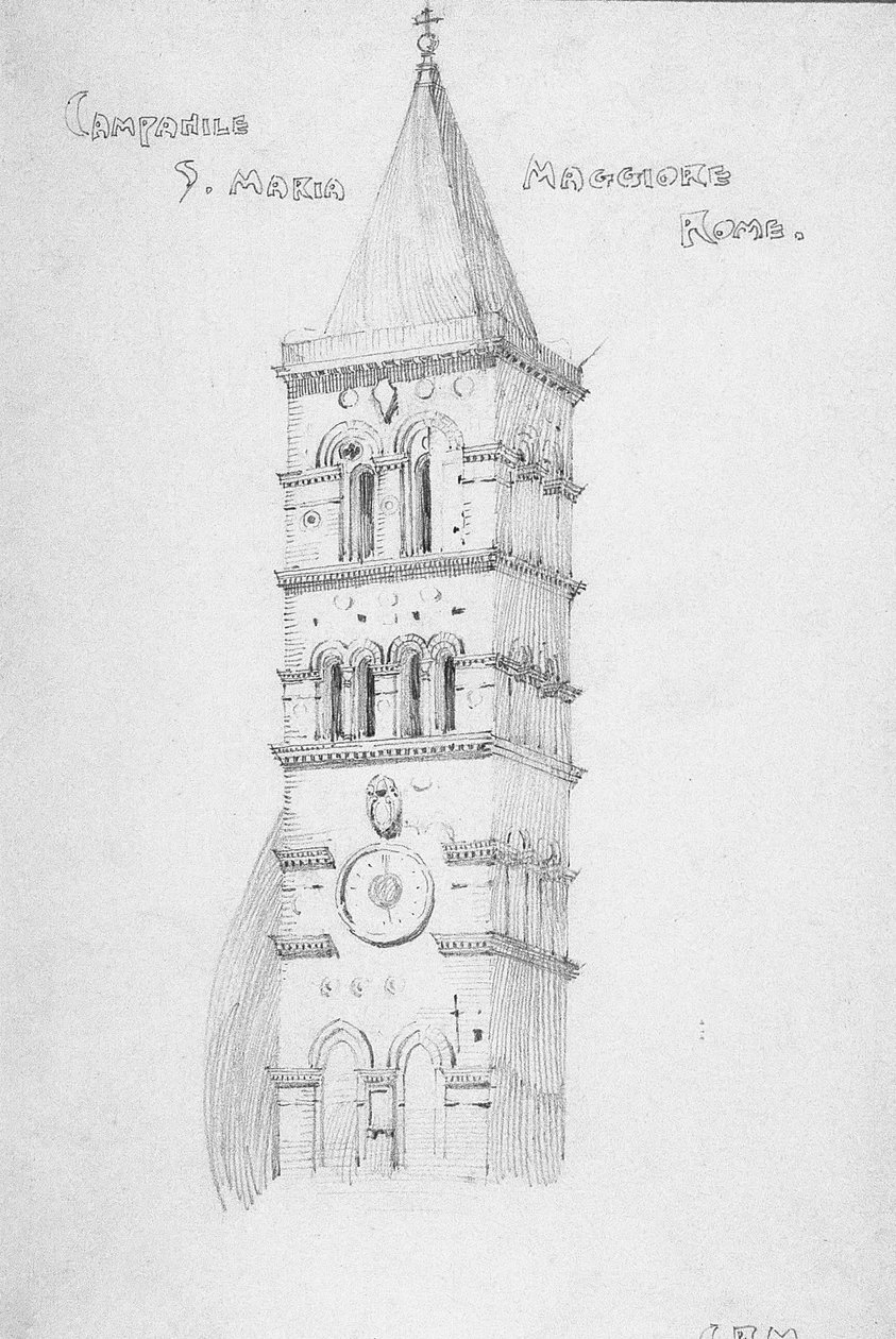 Campanile, S. Maria Maggiore, Rome, 1891 - Charles Rennie Mackintosh