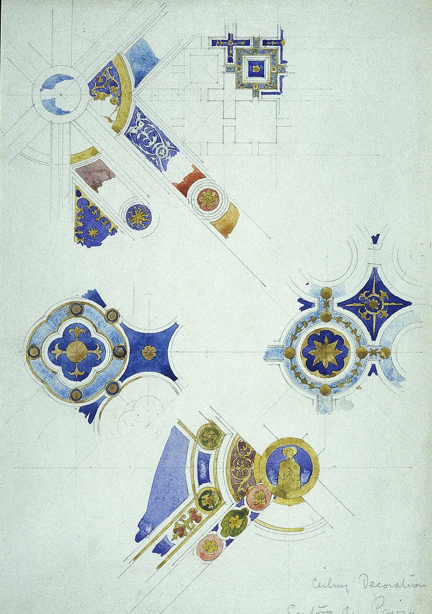 Décoration de plafond, Certosa di Pavia, 1891 - Charles Rennie Mackintosh