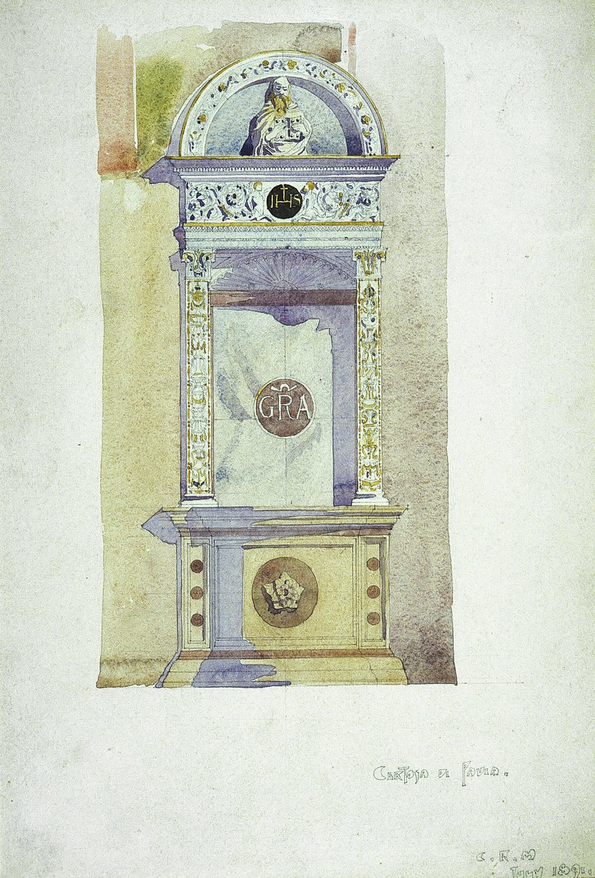 Certosa di Pavia, Mémorial, 1891 - Charles Rennie Mackintosh