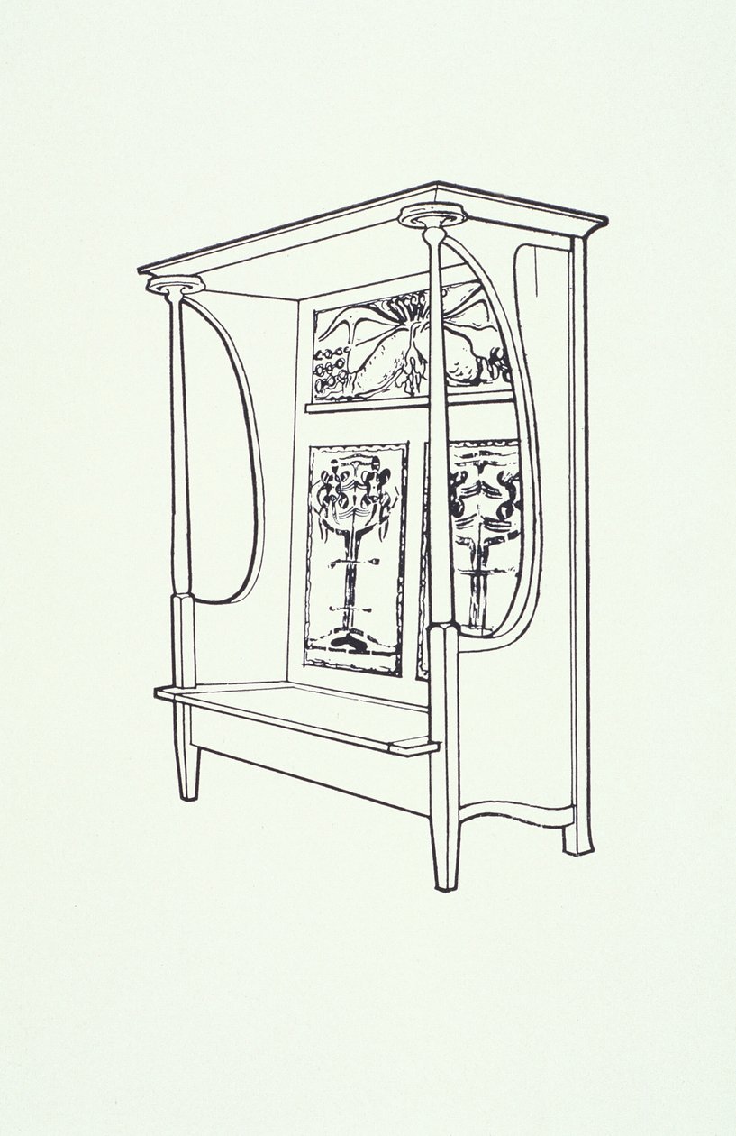 Dessin au trait de mobilier (un placard), c.1910 - Charles Rennie Mackintosh