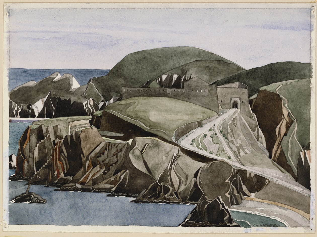 La route à travers les rochers, vers 1926-27 - Charles Rennie Mackintosh