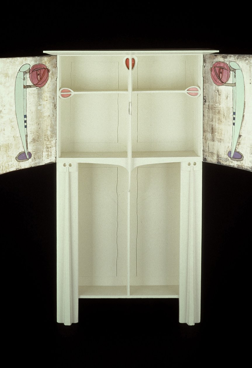 Cabinet blanc conçu pour Mme Rowat, 1902 - Charles Rennie Mackintosh