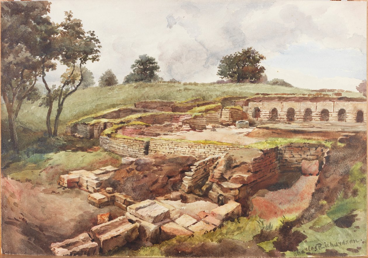 Maison de bain à Chesters depuis le nord-est - Charles Richardson