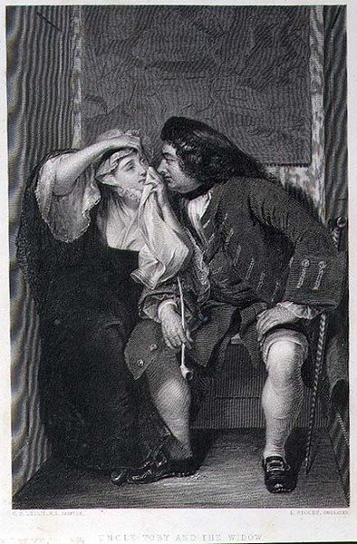 Oncle Toby et la veuve, gravé par Lumb Stocks - Charles Robert (after) Leslie