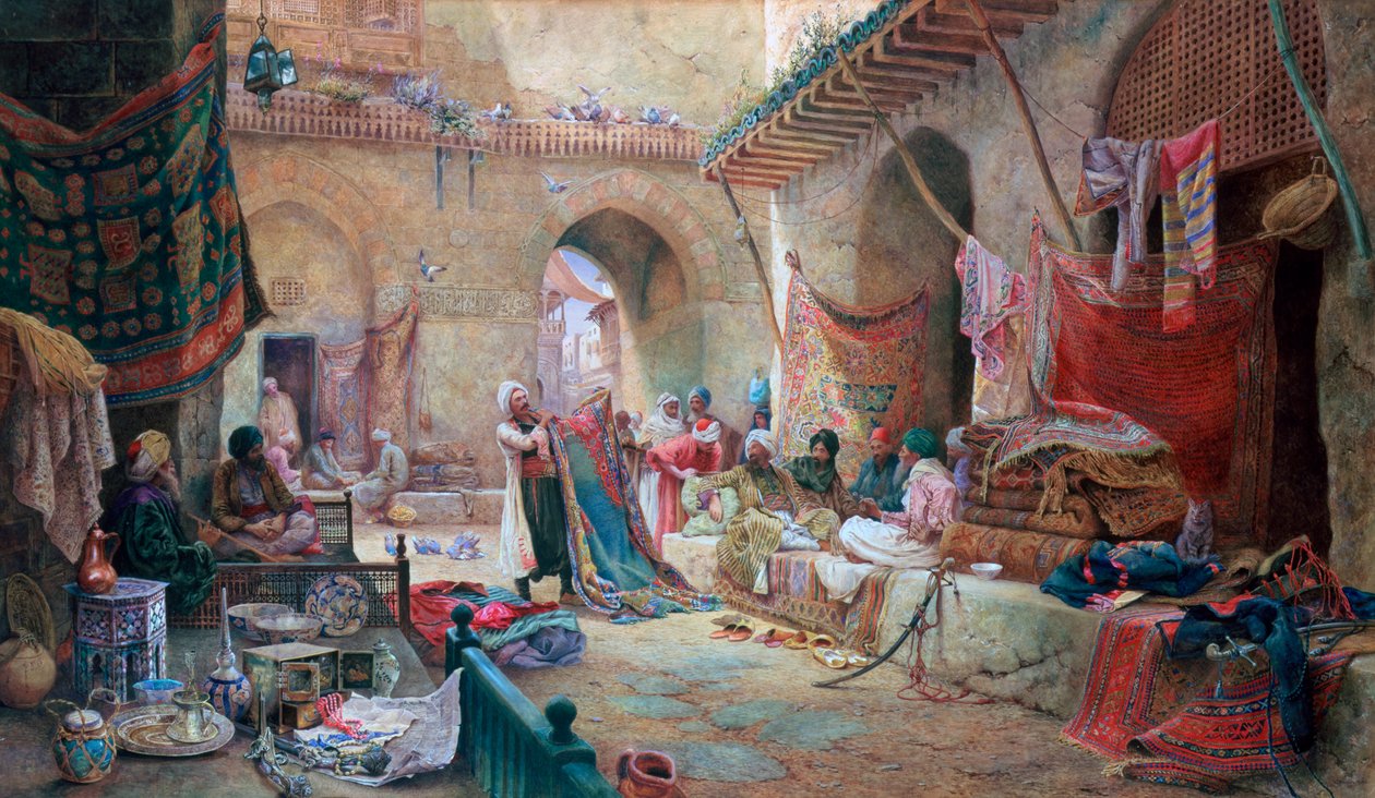Bazar de tapis, Le Caire, 1887 - Charles Robertson