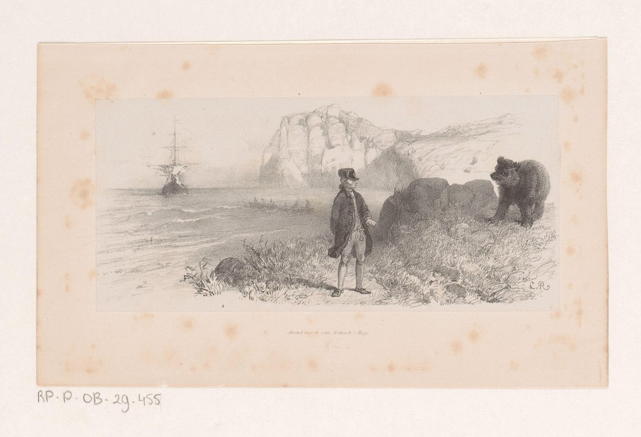 Baron von Münchhausen avec ours - Charles Rochussen