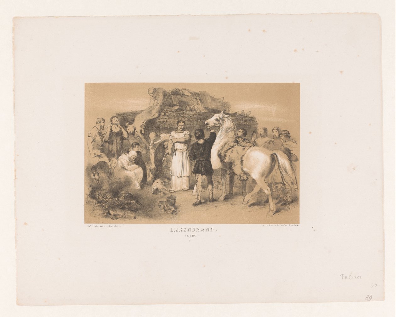 Crémation de guerriers tués (Lijkenbrand) - Charles Rochussen