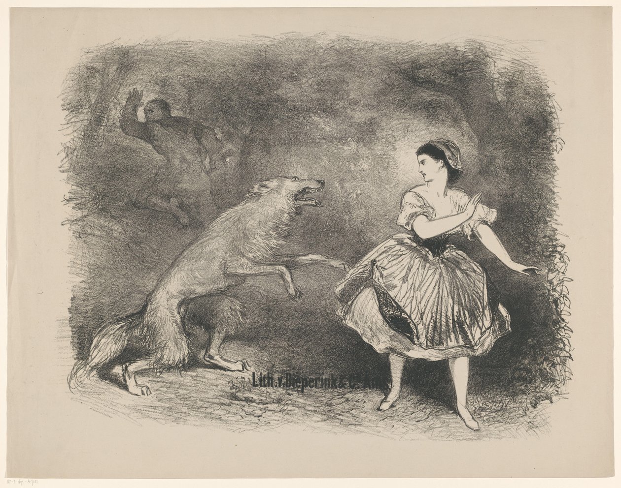 Scène du ballet Le Petit Chaperon Rouge et le loup - Charles Rochussen