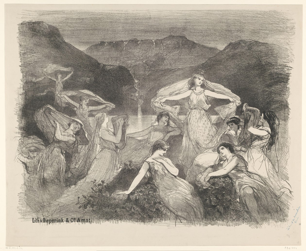 Scène du ballet Zélie ou le voile magique - Charles Rochussen