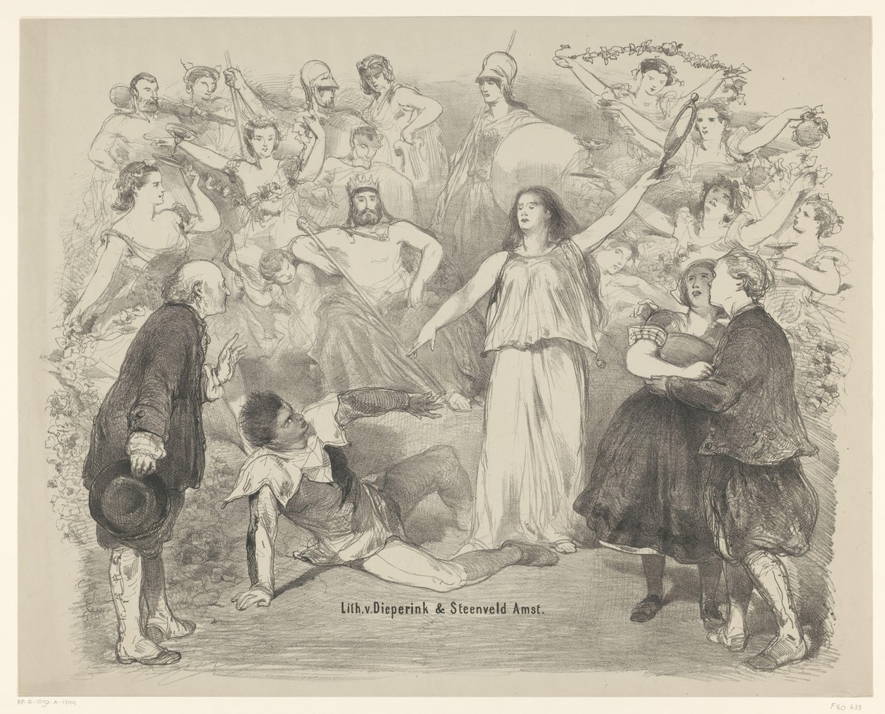 Scène de la pièce Vérité et Mensonge - Charles Rochussen